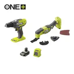 toom Baumarkt Ryobi Akku-Maschinen-Set One+ R18CK2G-1C20G Angebot