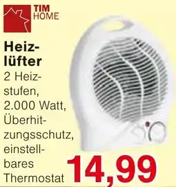 Wiglo Wunderland TIM HOME Heizlüfter Angebot