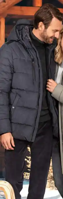 AWG Mode Jim Spencer Herren Velours-Steppjacke Angebot