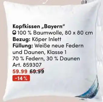 AWG Mode Bayern Kopfkissen Angebot