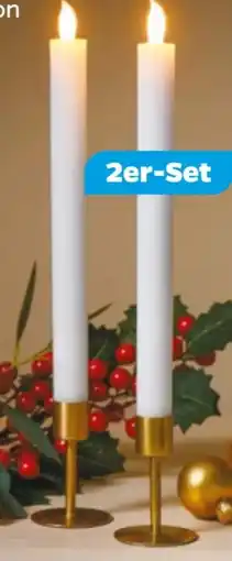 NETTO LED-Echtwachs Tafelkerzen Angebot