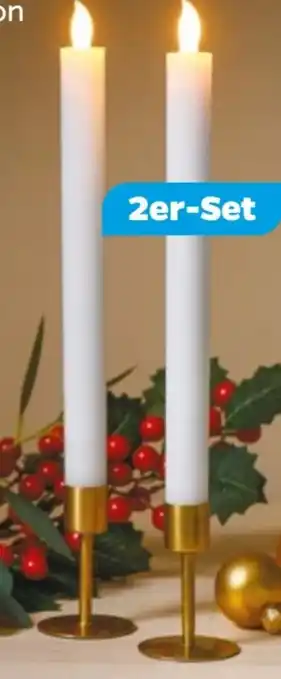 NETTO LED-Echtwachs Tafelkerzen Angebot