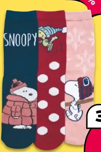 NETTO Peanuts Damen-Socken Snoopy 3er Pack Angebot