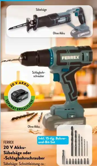 Aldi Süd Ferrex Akku-Säbelsäge Angebot