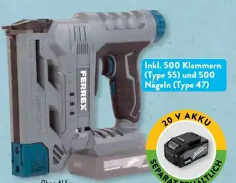 Aldi Süd Ferrex Akku-Nagelpistole Angebot