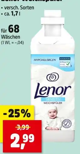 Thomas Philipps Lenor sensitivity weichspüler Angebot