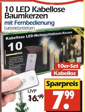 Wreesmann 10 led kabellose baumkerzen Angebot