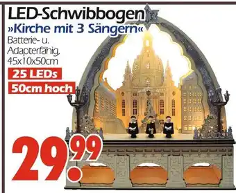 Wreesmann Led-schwibbogen kirche mit 3 sängern Angebot