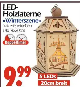 Wreesmann Led-holzlaterne winterszene Angebot
