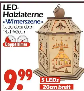 Wreesmann Led-holzlaterne winterszene Angebot