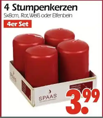 Wreesmann Spaas 4 stumpenkerzen Angebot