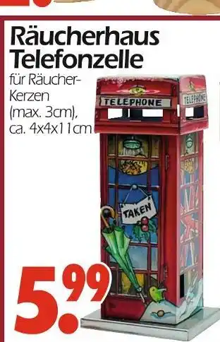 Wreesmann Räucherhaus telefonzelle Angebot