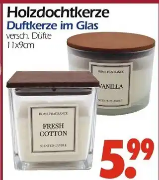 Wreesmann Holzdochtkerze duftkerze im glas Angebot