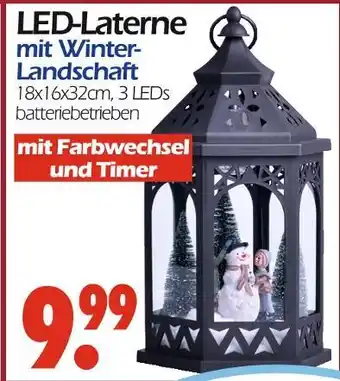 Wreesmann Led-laterne mit winter-landschaft Angebot