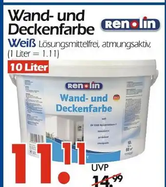 Wreesmann Renolin wand- und deckenfarbe Angebot