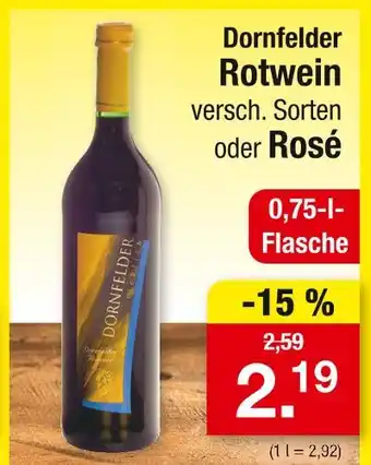 Zimmermann Dornfelder rotwein Angebot