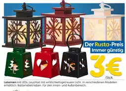 Rusta Laterne mit leds Angebot