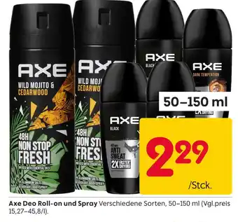 Rusta Axe deo roll-on und spray Angebot