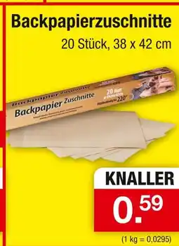 Zimmermann Backpapier zuschnitte Angebot