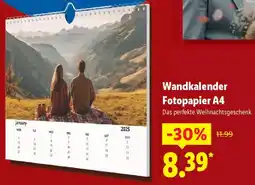 Lidl Wandkalender Fotopapier A4 Angebot