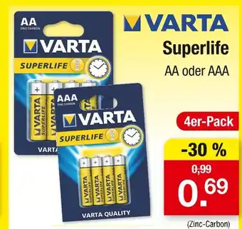 Zimmermann Varta superlife aa Angebot