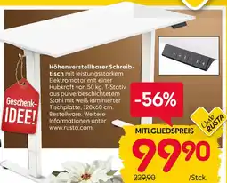 Rusta Höhenverstellbarer schreibtisch Angebot