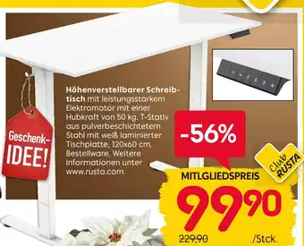 Rusta Höhenverstellbarer schreibtisch Angebot