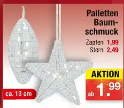 Zimmermann Pailletten baumschmuck zapfen Angebot