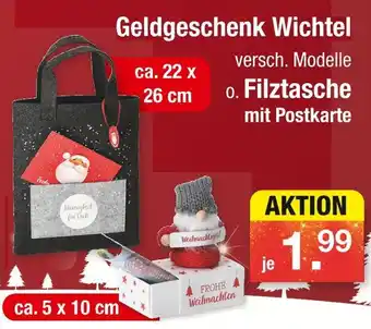 Zimmermann Geldgeschenk wichtel Angebot