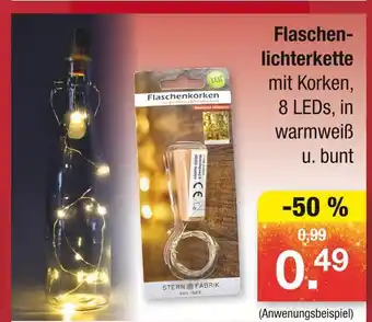 Zimmermann Stern fabrik flaschenlichterkette mit korken Angebot