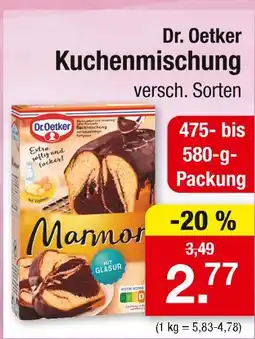 Zimmermann Dr. oetker kuchenmischung Angebot