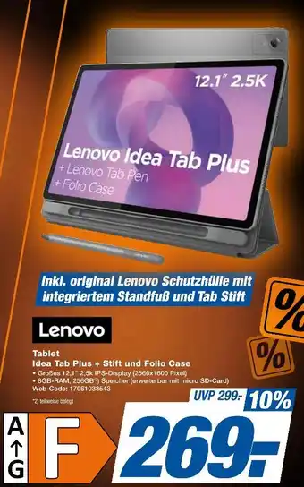 Expert Lenovo idea tab plus + stift und folio case Angebot