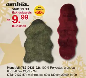 Möbelzentrum Pforzheim Ambia home kunstfell Angebot