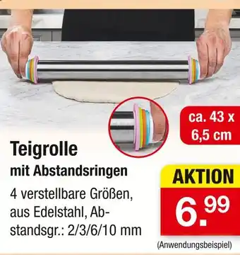 Zimmermann Teigrolle mit abstandsringen Angebot