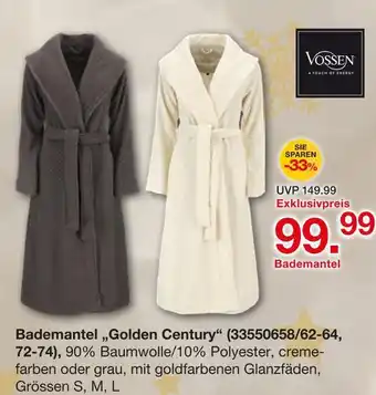 Möbelzentrum Pforzheim Vossen bademantel golden century Angebot