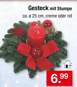 Zimmermann Gesteck mit stumpe Angebot
