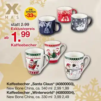 Möbelzentrum Pforzheim Xmas kaffeebecher 'santa claus' Angebot