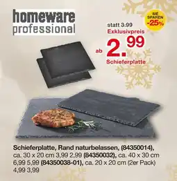 Möbelzentrum Pforzheim Homeware professional schieferplatte ca. 20 x 20 cm Angebot