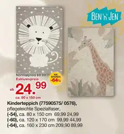 Möbelzentrum Pforzheim Ben'n'jen kinderteppich ca. 80 x 150 cm Angebot