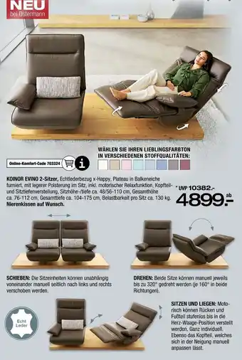 Ostermann Koinor evino 2-sitzer Angebot