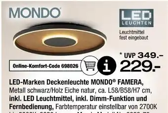 Ostermann Mondo led-marken deckenleuchte mondo famera Angebot