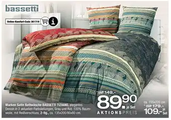 Ostermann Bassetti marken satin bettwäsche bassetti tiziano Angebot