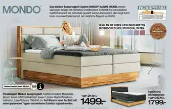 Ostermann Mondo nature incana boxspringbett Angebot
