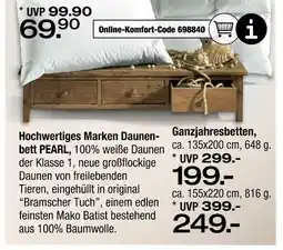 Ostermann Hochwertiges marken daunenbett pearl Angebot