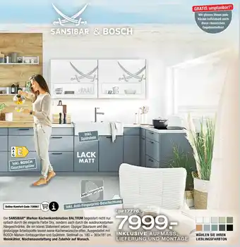 Ostermann Sansibar & bosch marken küchenkombination baltrum Angebot