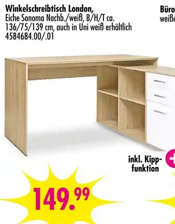 Möbel Boss Winkelschreibtisch london Angebot