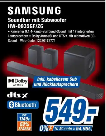 Expert Samsung soundbar mit subwoofer hw-q935gf/zg Angebot
