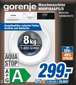 Expert Gorenje waschmaschine wnhpi84aps/d Angebot