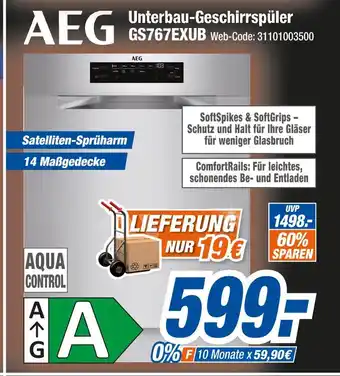 Expert Aeg unterbau-geschirrspüler gs767exub Angebot