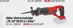 toom Baumarkt Akku-universalsäge te-ap 18/22 li-solo Angebot